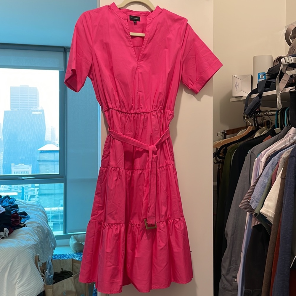 Never-worn pink belted dress